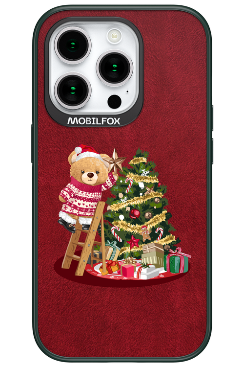 Christmas Bear (Burgundy) - Apple iPhone 15 Pro