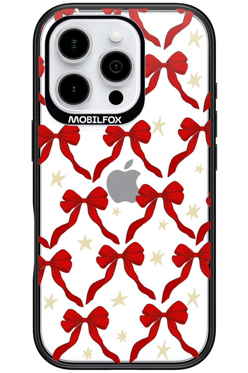 Bow & Stars (Transparent) - Apple iPhone 16 Pro