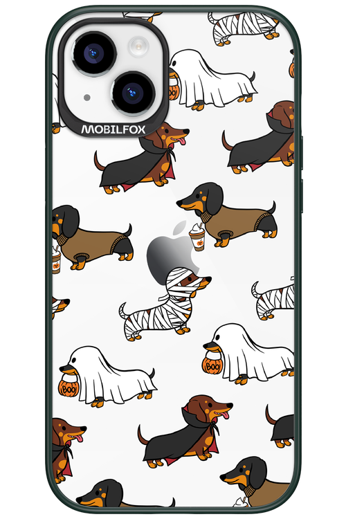 Scary Dachshund (Transparent) - Apple iPhone 15 Plus