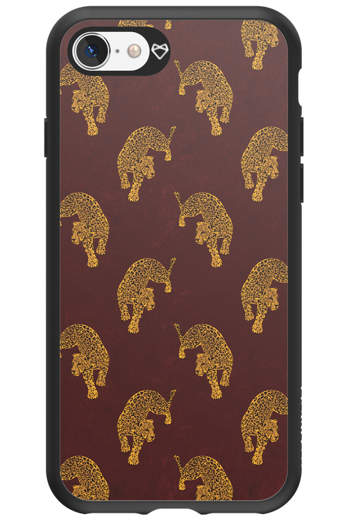 Burgundy Leopard Pattern - Apple iPhone 8
