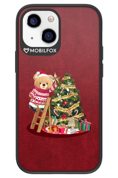 Christmas Bear (Burgundy) - Apple iPhone 13 Mini