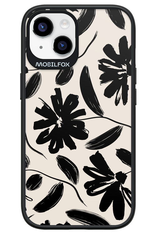 Monochrome Flowerss - Apple iPhone 14