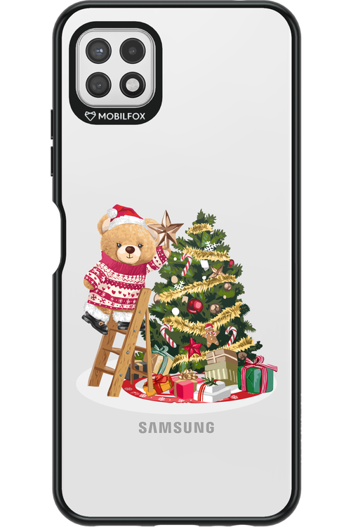 Christmas Bear (Transparent) - Samsung Galaxy A22 5G