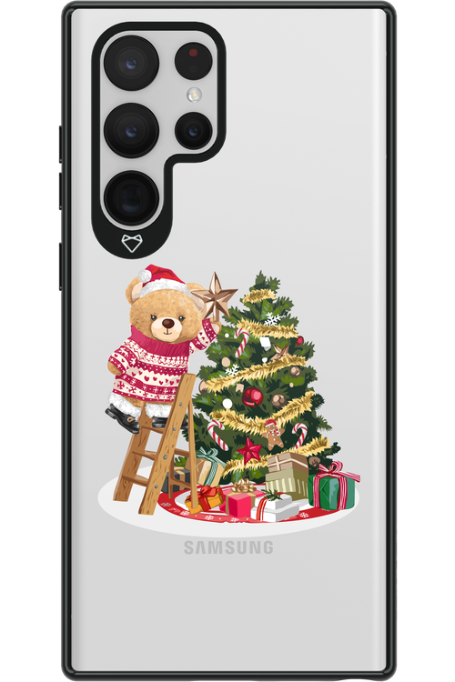 Christmas Bear (Transparent) - Samsung Galaxy S22 Ultra