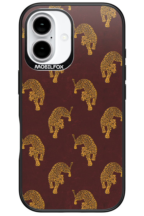 Burgundy Leopard Pattern - Apple iPhone 16