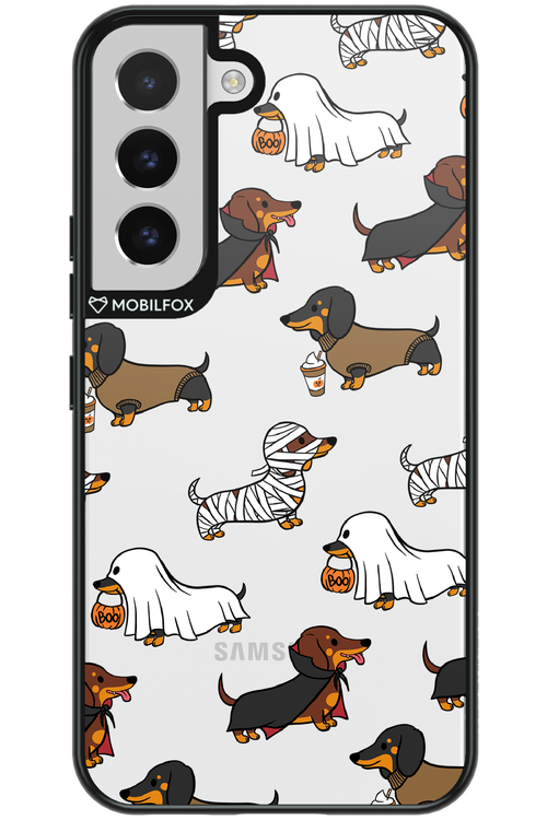 Scary Dachshund (Transparent) - Samsung Galaxy S22