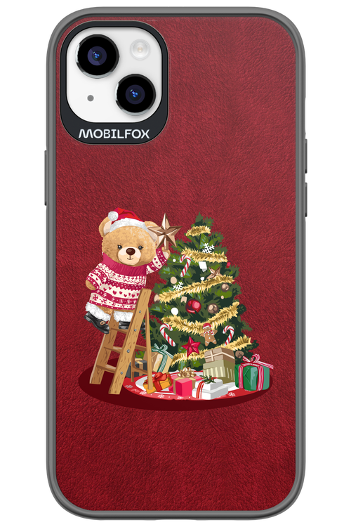 Christmas Bear (Burgundy) - Apple iPhone 14 Plus