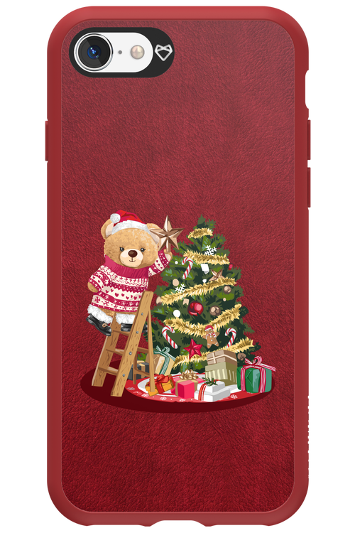 Christmas Bear (Burgundy) - Apple iPhone 8