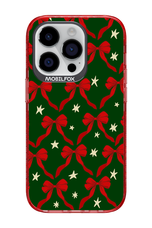 Bow & Stars (Green) - Apple iPhone 14 Pro