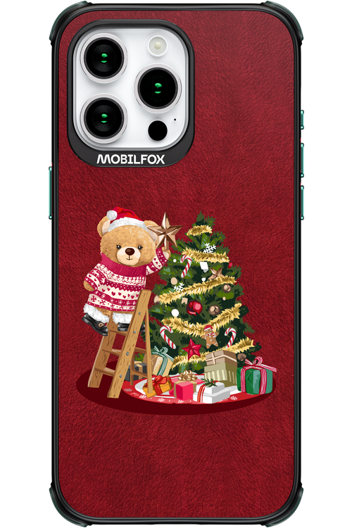 Christmas Bear (Burgundy) - Apple iPhone 15 Pro Max