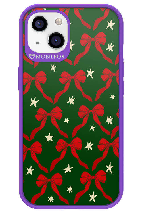 Bow & Stars (Green) - Apple iPhone 13