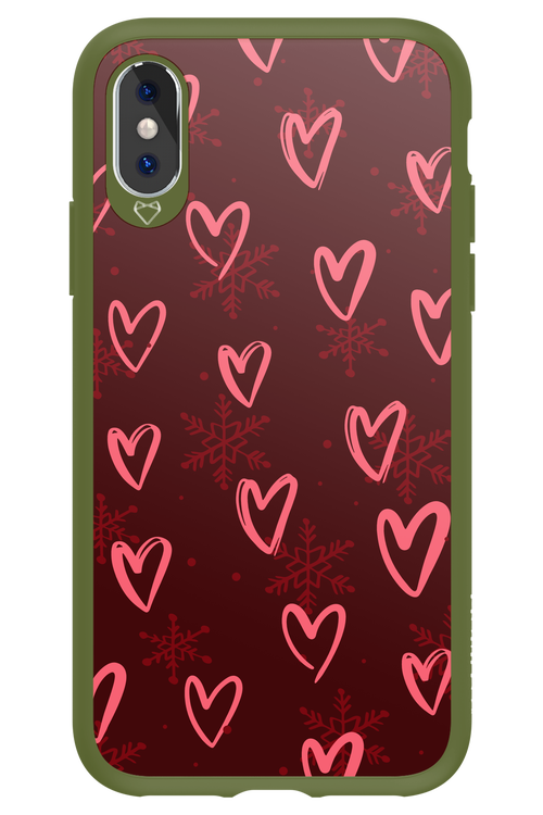 Christmas Hearts - Apple iPhone XS