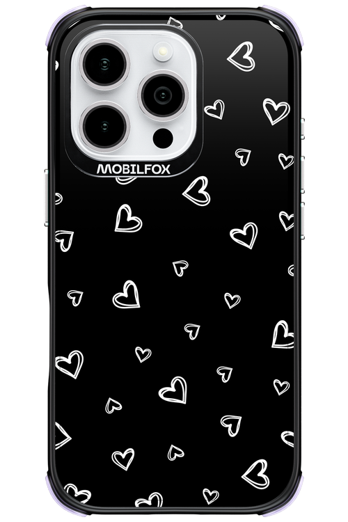 Monochrome Hearts 2.0 - Apple iPhone 16 Pro