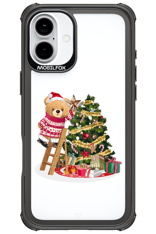 Christmas Bear (Transparent) - Apple iPhone 16 Plus