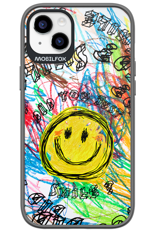 Crayon Smiley Colorful - Apple iPhone 14 Plus