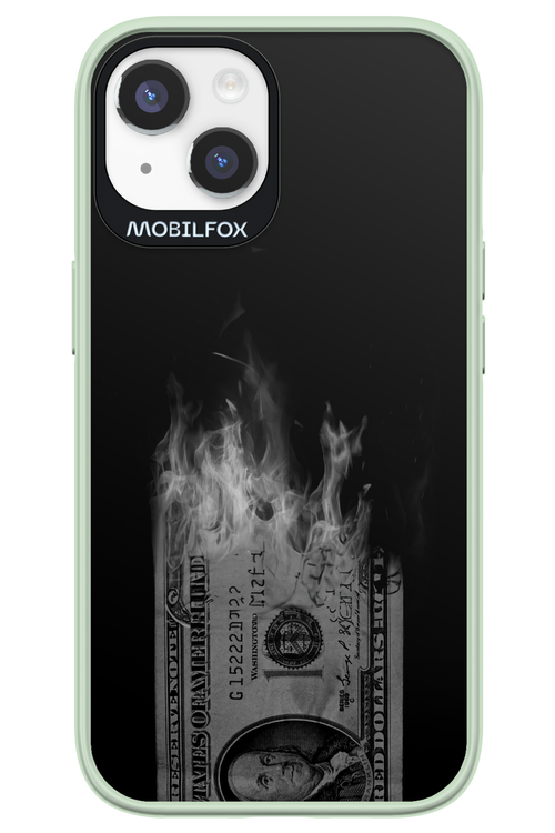 Money Burn B&W - Apple iPhone 14