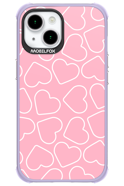Line Heart Pink - Apple iPhone 15