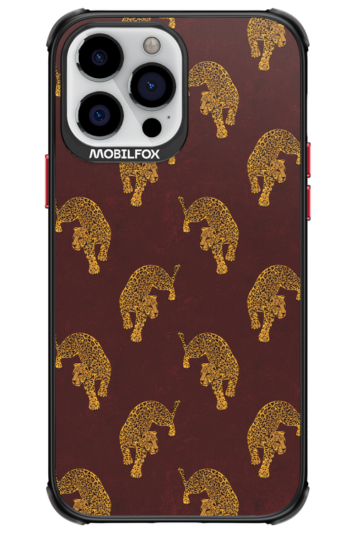 Burgundy Leopard Pattern - Apple iPhone 13 Pro Max