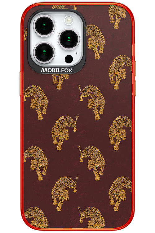 Burgundy Leopard Pattern - Apple iPhone 15 Pro Max
