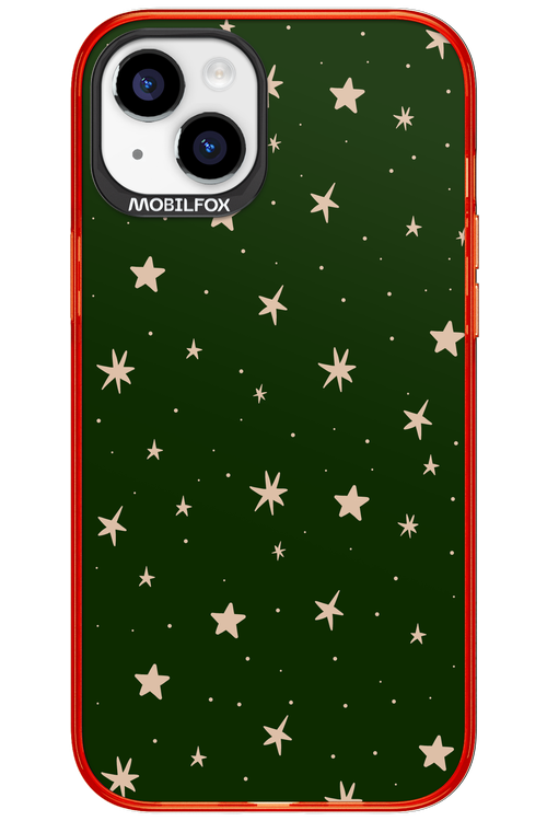 Forest Green Stars - Apple iPhone 15 Plus