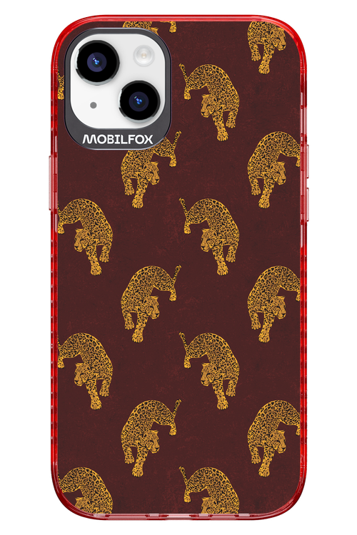 Burgundy Leopard Pattern - Apple iPhone 14 Plus