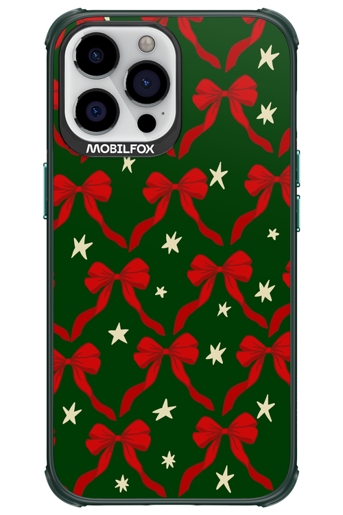 Bow & Stars (Green) - Apple iPhone 13 Pro Max