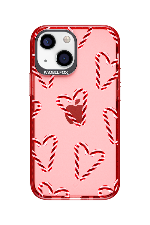 Candy Cane Hearts - Apple iPhone 13 Mini