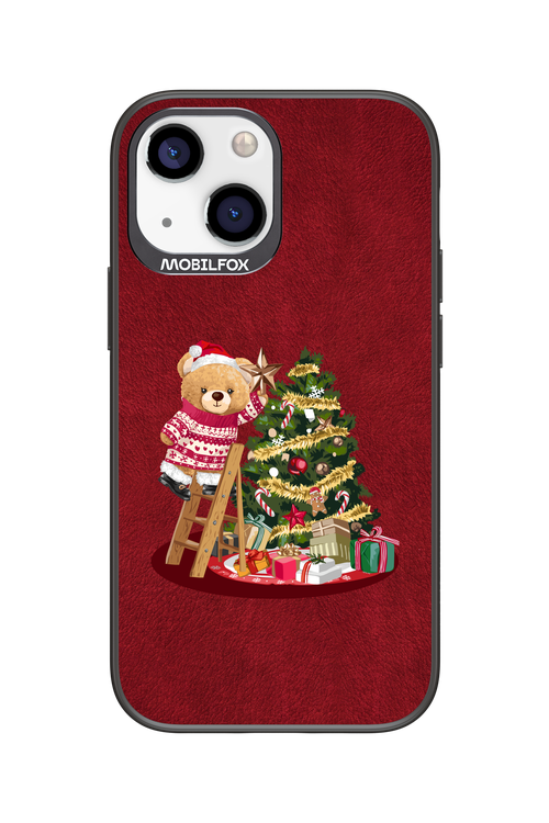 Christmas Bear (Burgundy) - Apple iPhone 13 Mini