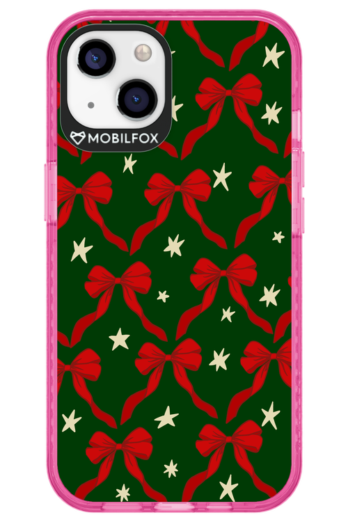 Bow & Stars (Green) - Apple iPhone 13