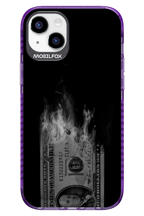 Money Burn B&W - Apple iPhone 14 Plus
