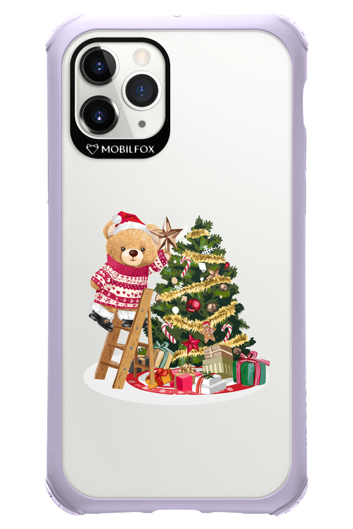 Christmas Bear (Transparent) - Apple iPhone 11 Pro