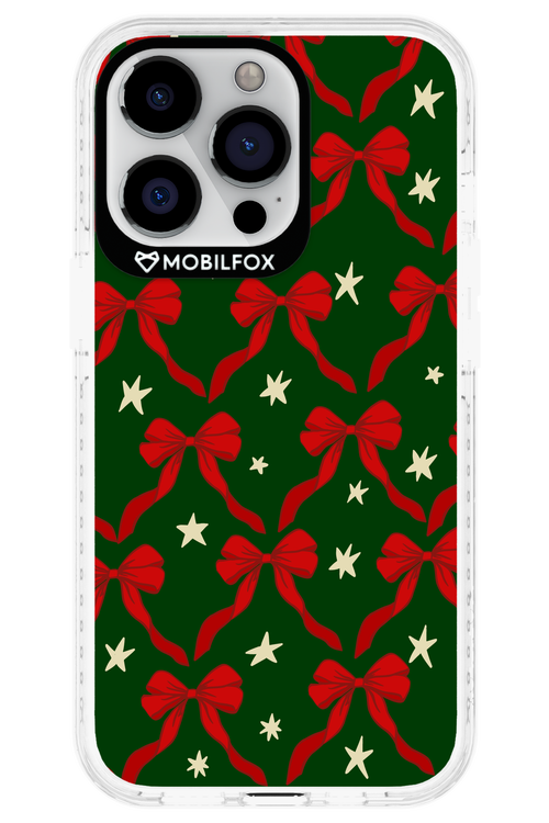 Bow & Stars (Green) - Apple iPhone 13 Pro