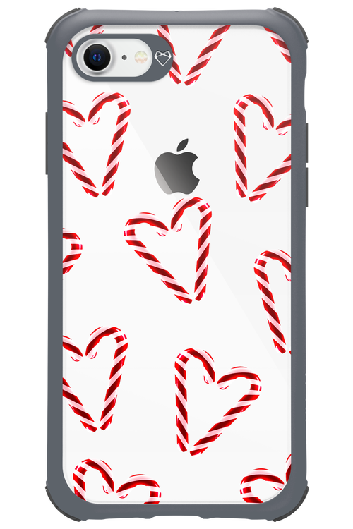 Candy Cane Hearts - Apple iPhone 8