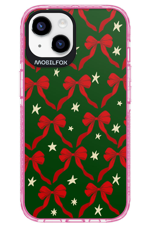 Bow & Stars (Green) - Apple iPhone 14