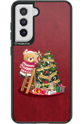 Christmas Bear (Burgundy) - Samsung Galaxy S21 FE