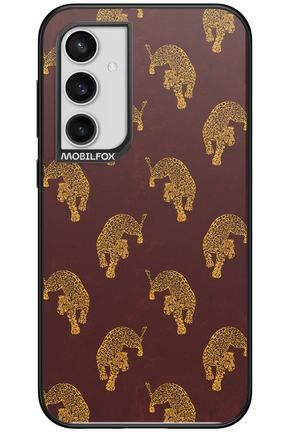 Burgundy Leopard Pattern - Samsung Galaxy S23 FE