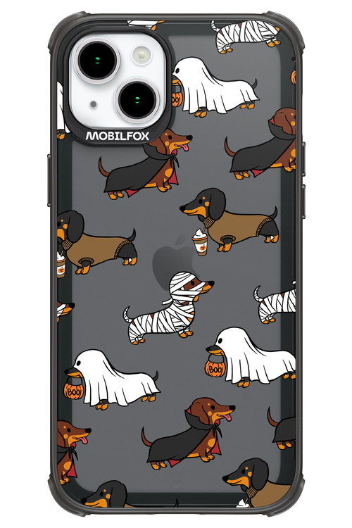 Scary Dachshund (Transparent) - Apple iPhone 15 Plus