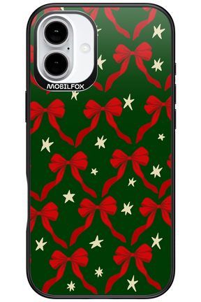 Bow & Stars (Green) - Apple iPhone 16 Plus