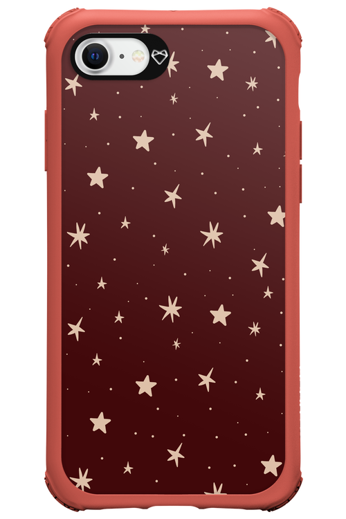 Burgundy Stars - Apple iPhone 8