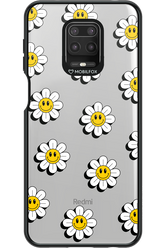 Smiley Flowers Transparent - Xiaomi Redmi Note 9 Pro