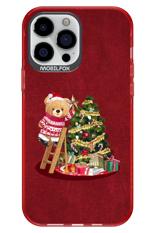 Christmas Bear (Burgundy) - Apple iPhone 13 Pro Max