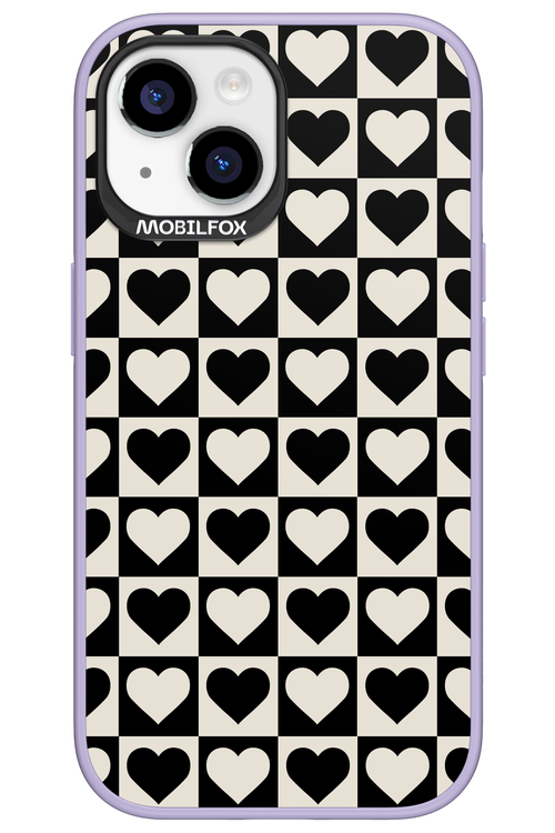 Checkered Heart - Apple iPhone 15