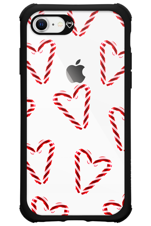 Candy Cane Hearts - Apple iPhone 8