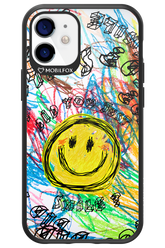 Crayon Smiley Colorful - Apple iPhone 12 Mini