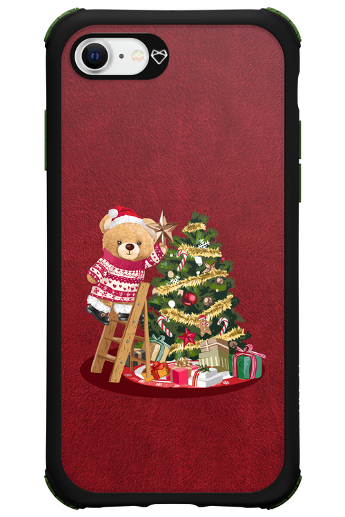 Christmas Bear (Burgundy) - Apple iPhone SE 2022