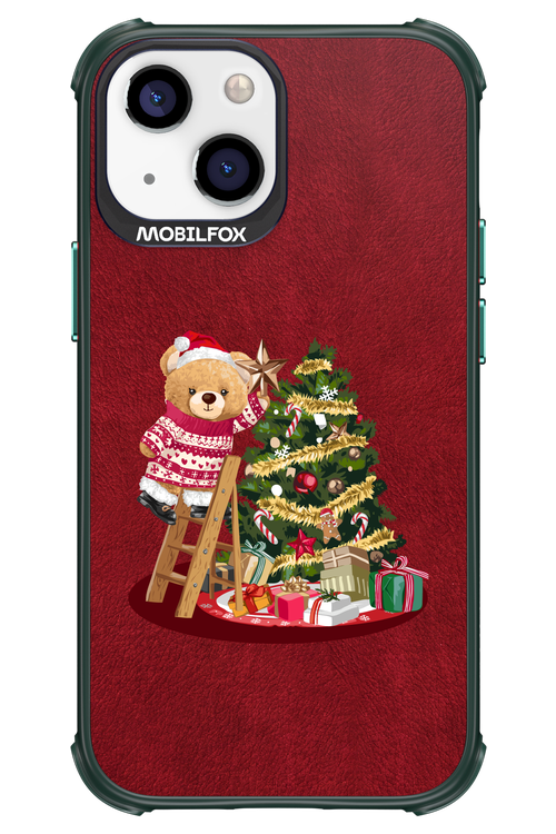 Christmas Bear (Burgundy) - Apple iPhone 13 Mini