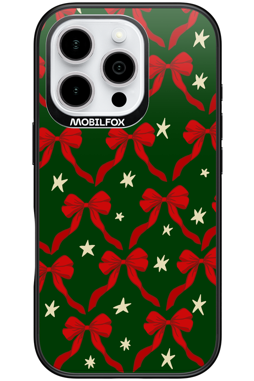 Bow & Stars (Green) - Apple iPhone 16 Pro