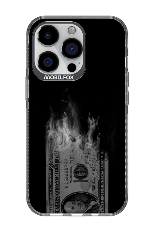 Money Burn B&W - Apple iPhone 13 Pro