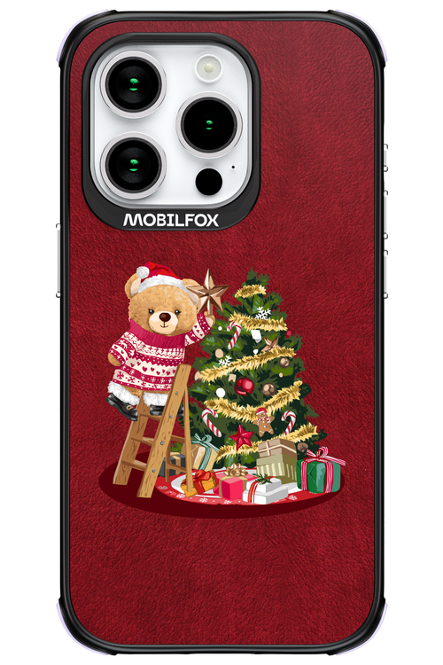 Christmas Bear (Burgundy) - Apple iPhone 15 Pro