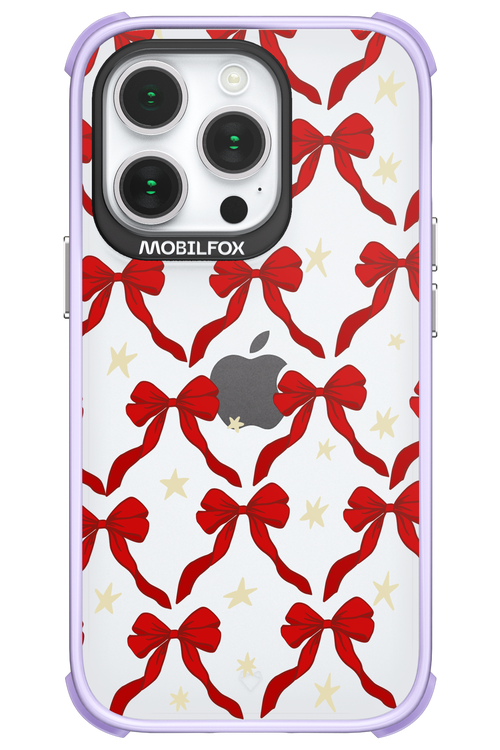 Bow & Stars (Transparent) - Apple iPhone 14 Pro